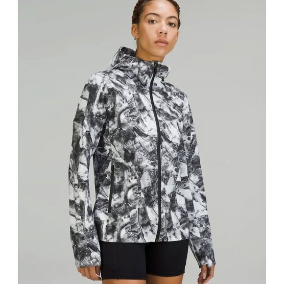 Lululemon Break A Trail Jacket Hooded Windbreaker Take Flight Grey Multi 8 - Picture 1 of 16